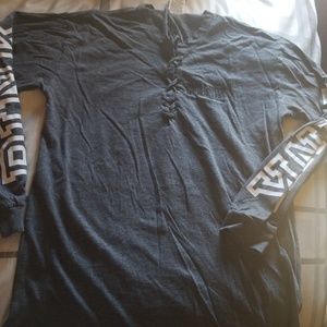 Vs pink lace up tee size XS